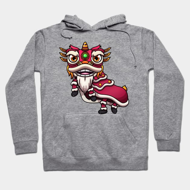 Lion Dance Chinese New Year Hoodie by TheMaskedTooner